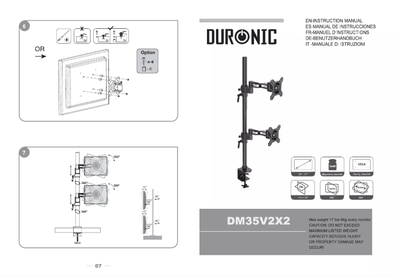 Page n°1 - Manuel utilisateur Duronic DM35V2X2