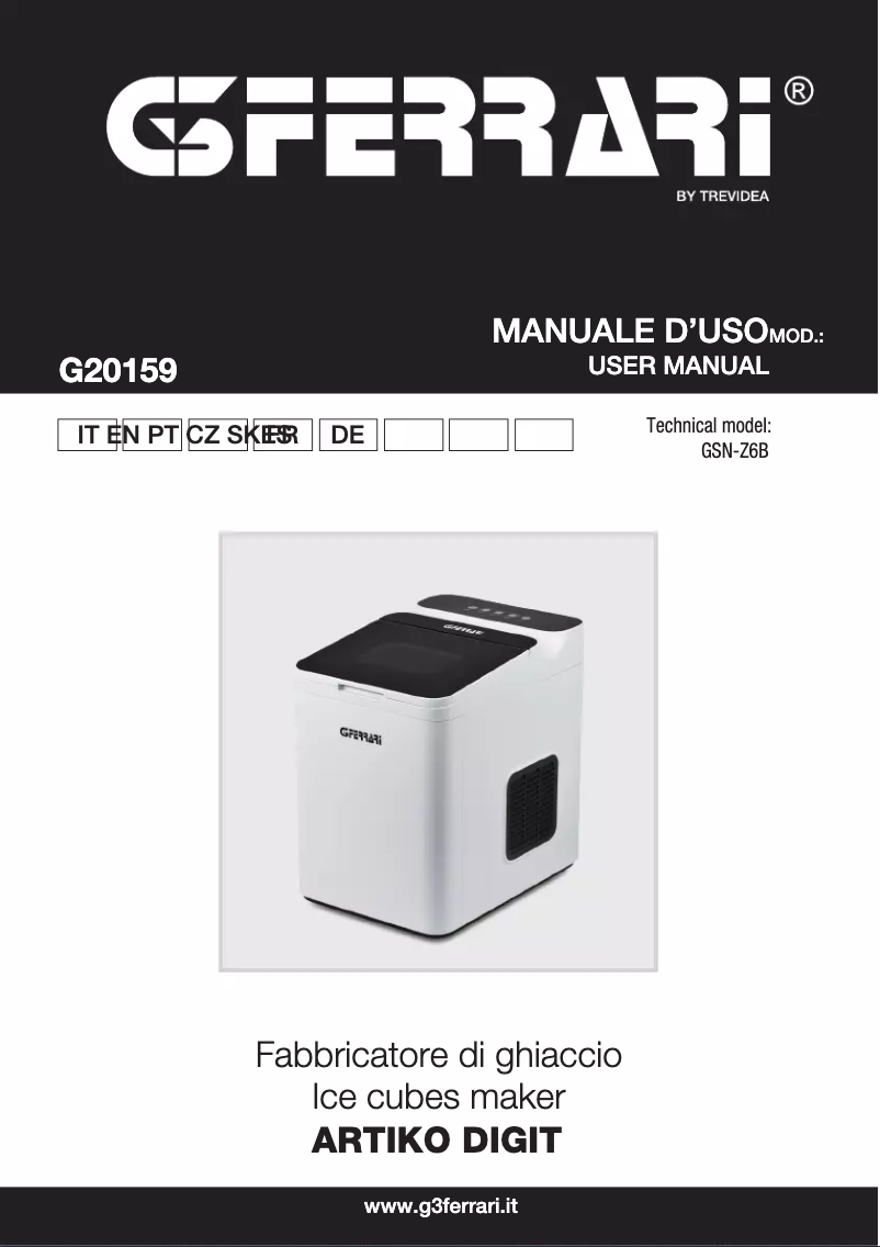 Page n°1 - Manuel utilisateur G3 Ferrari Artiko Digit G20159