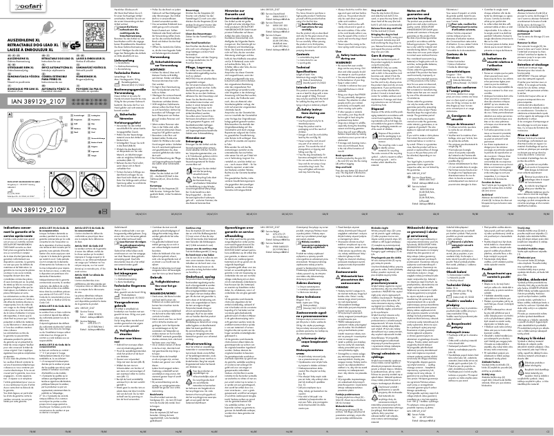 Page n°1 - Manuel utilisateur Zoofari IAN 389129