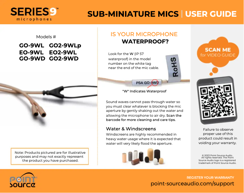 Page n°1 - Manuel utilisateur Point Source Audio GO2-9WD