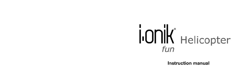Page 1 de la notice Manuel utilisateur i-onik Helicopter
