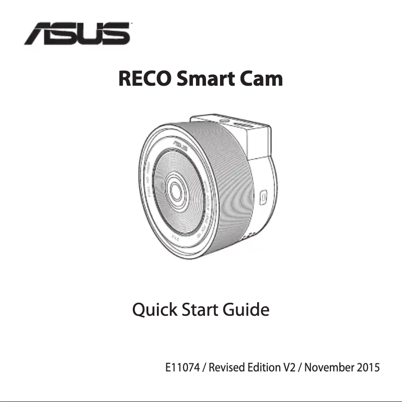 Page 1 de la notice Manuel utilisateur Asus RECO Smart Cam