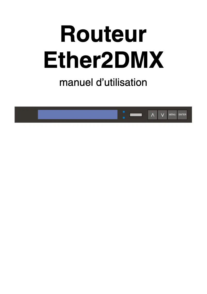 Page 1 de la notice Manuel utilisateur Martin Ether2DMX Router