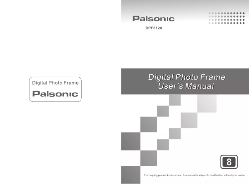 Page n°1 - Manuel utilisateur Palsonic DPF8128