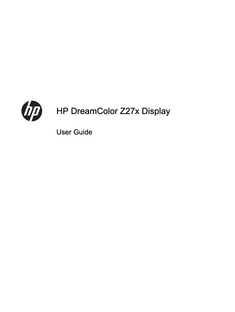 Page 1 de la notice Manuel utilisateur HP Business Z27x