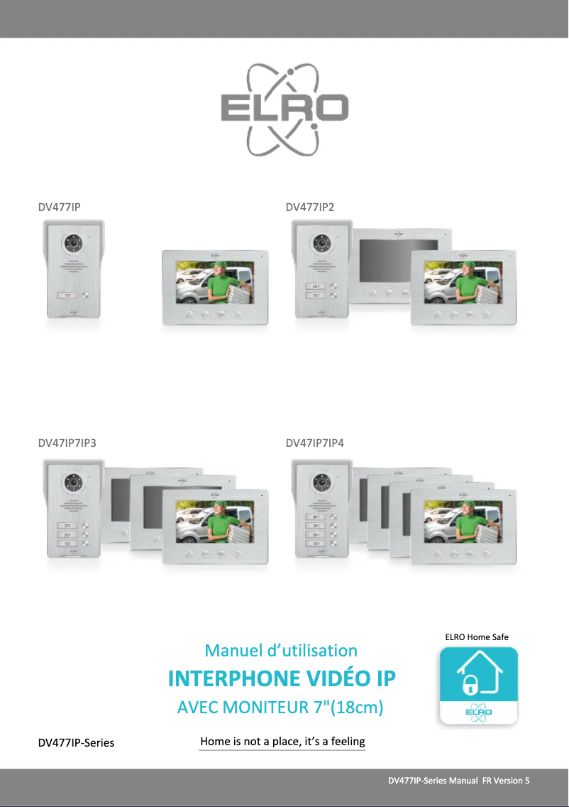 Page 1 de la notice Manuel utilisateur Elro DV477IP3