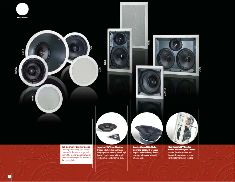 Page 1 de la notice Fiche technique Paradigm CS-60SQ-SM v2