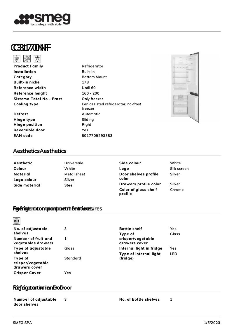 Page n°1 - Brochure Smeg C3170NF