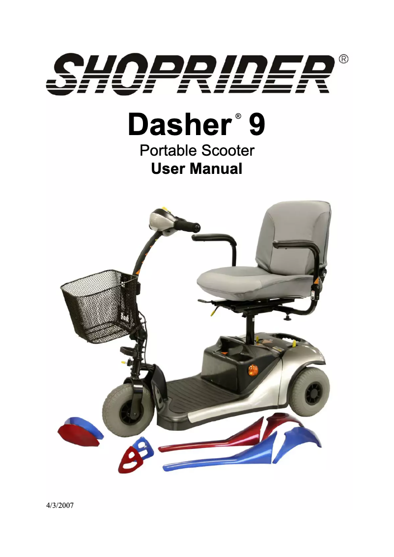 Imagen de la primera página del manual del dispositivo Dasher 9