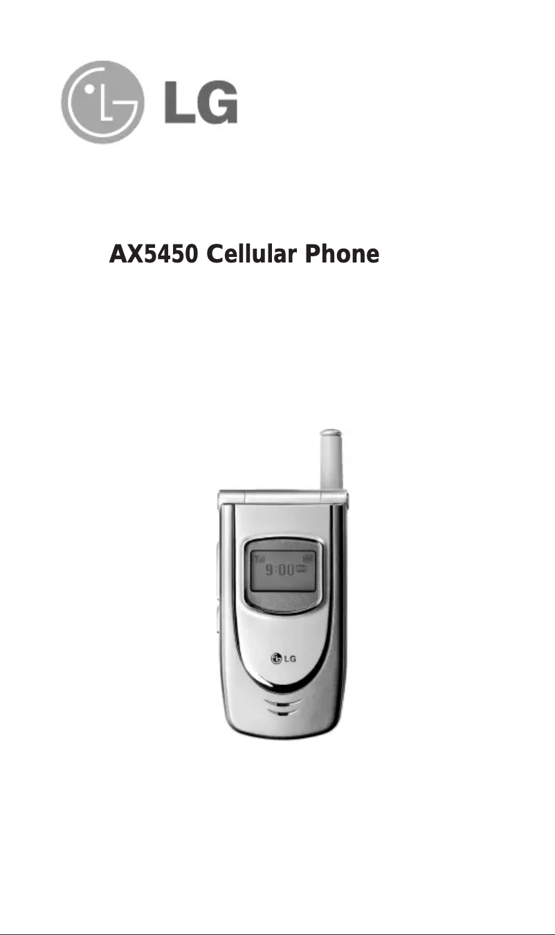 Page n°1 - Manuel utilisateur LG AX5450