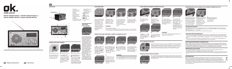 Page n°1 - Manuel utilisateur OK OWR 200-B