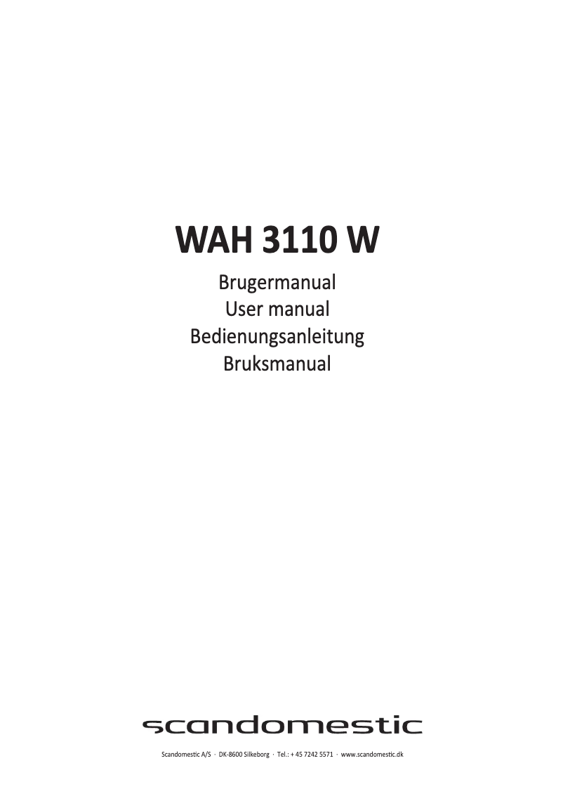 Image de la première page du manuel de l'appareil WAH 3110 W