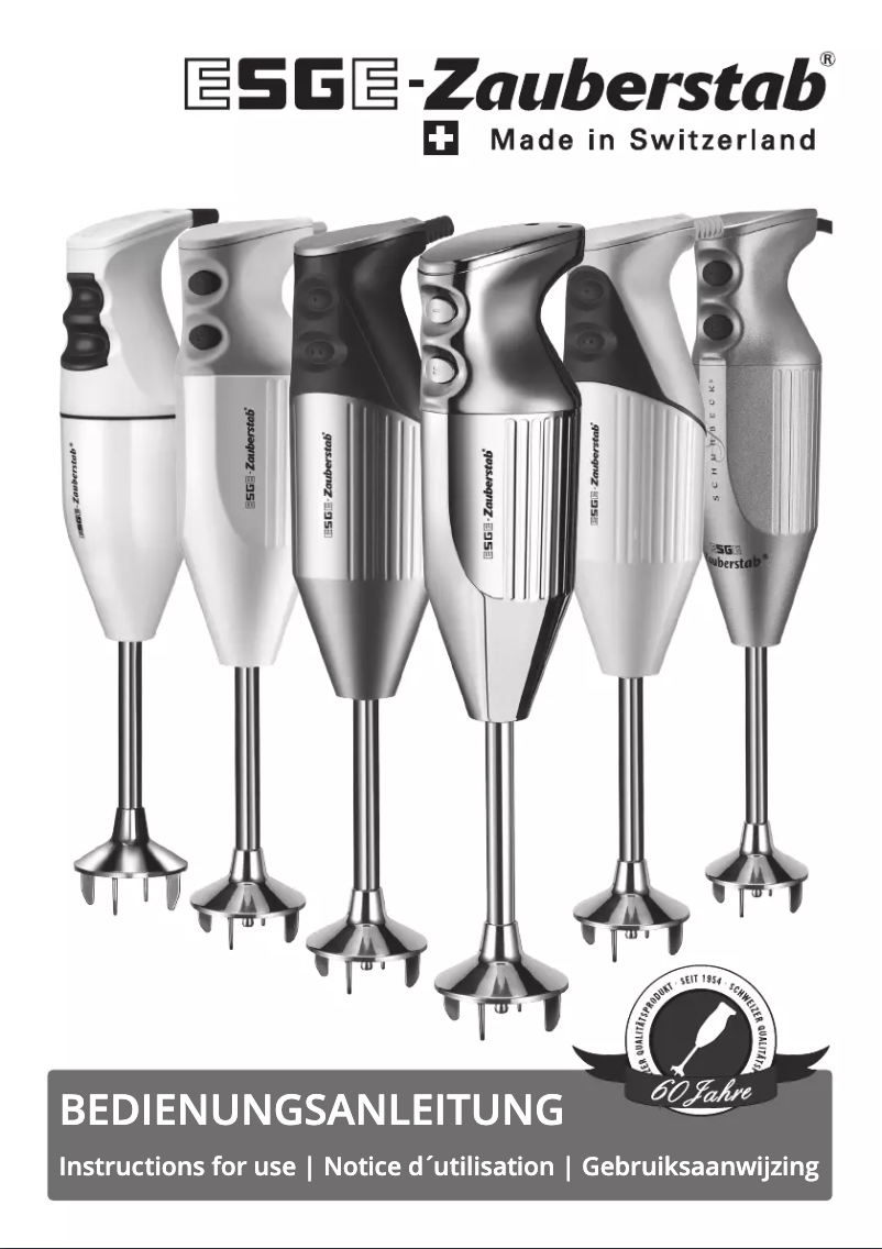 Page n°1 - Manuel utilisateur ESGE M 100 Design