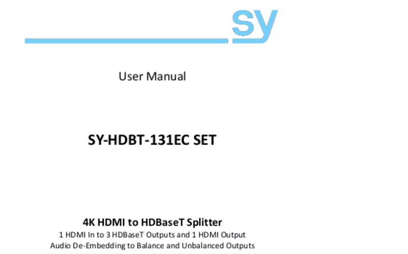 Page 1 de la notice Manuel utilisateur SY Electronics SY-HDBT-131EC-SET