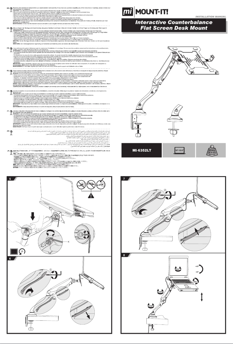 Page 1 de la notice Manuel utilisateur Mount-It! MI-6352LT