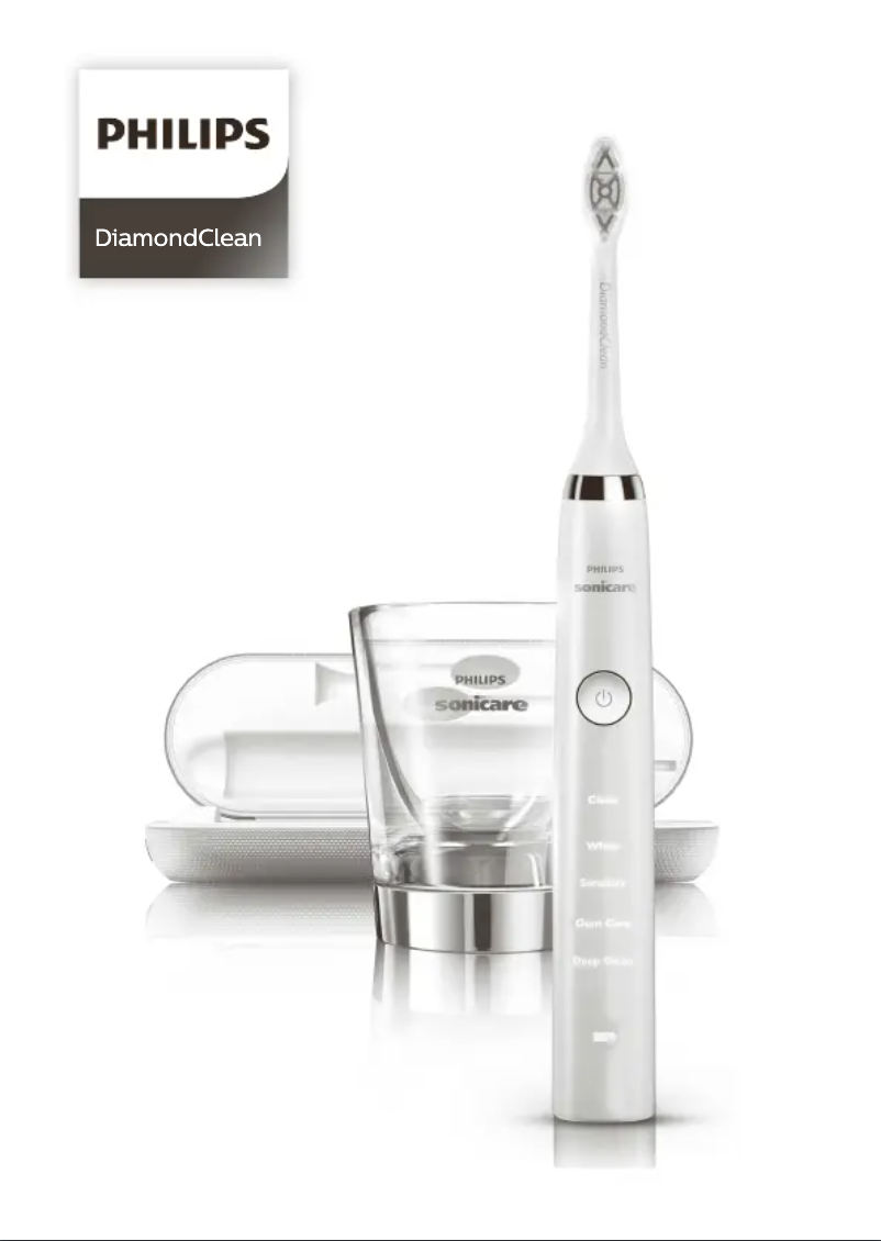 Page 1 de la notice Manuel utilisateur Philips Sonicare DiamondClean HX9359