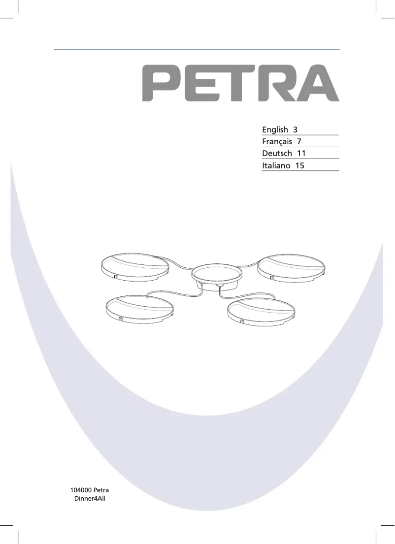 Page 1 de la notice Manuel utilisateur Petra Electric TG 29.00