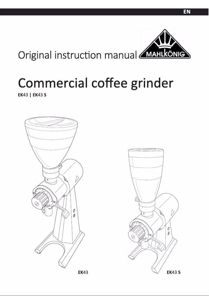 Image de la première page du manuel de l'appareil EK43