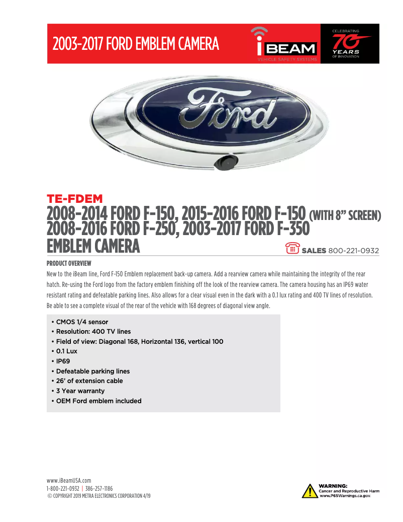 Page 1 de la notice Fiche technique Metra TE-FDEM