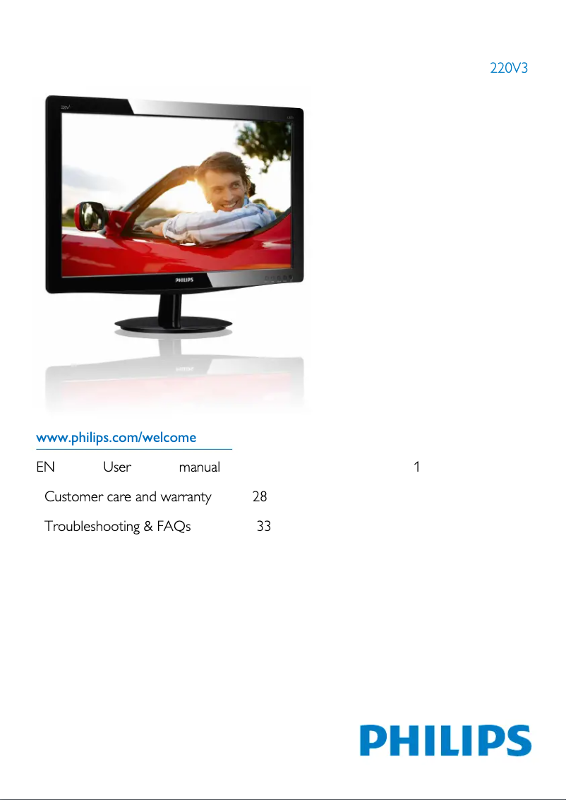 Page n°1 - Manuel utilisateur Philips 220V3SB