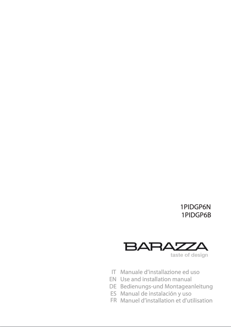 Image de la première page du manuel de l'appareil 1PIDGP6B