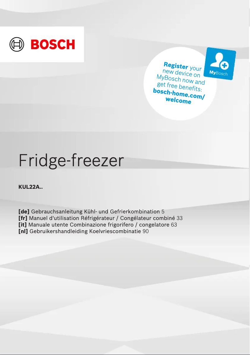 Page n°1 - Fiche technique Bosch KUL22ADD0