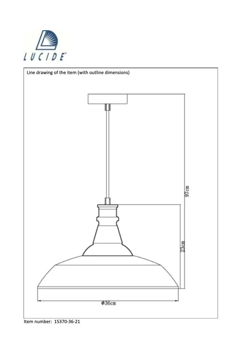 Page 1 de la notice Manuel utilisateur Lucide Baron