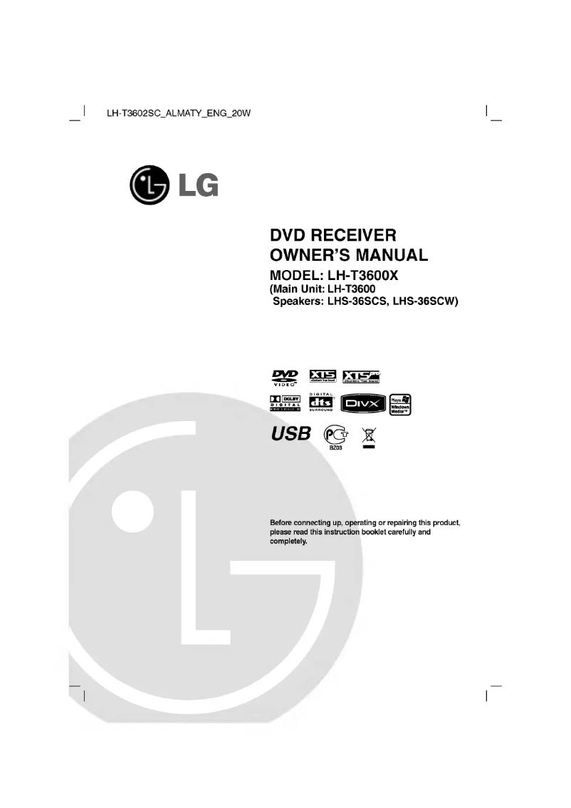 Página 1 del manual Manual de usuario LG LH-T3600X