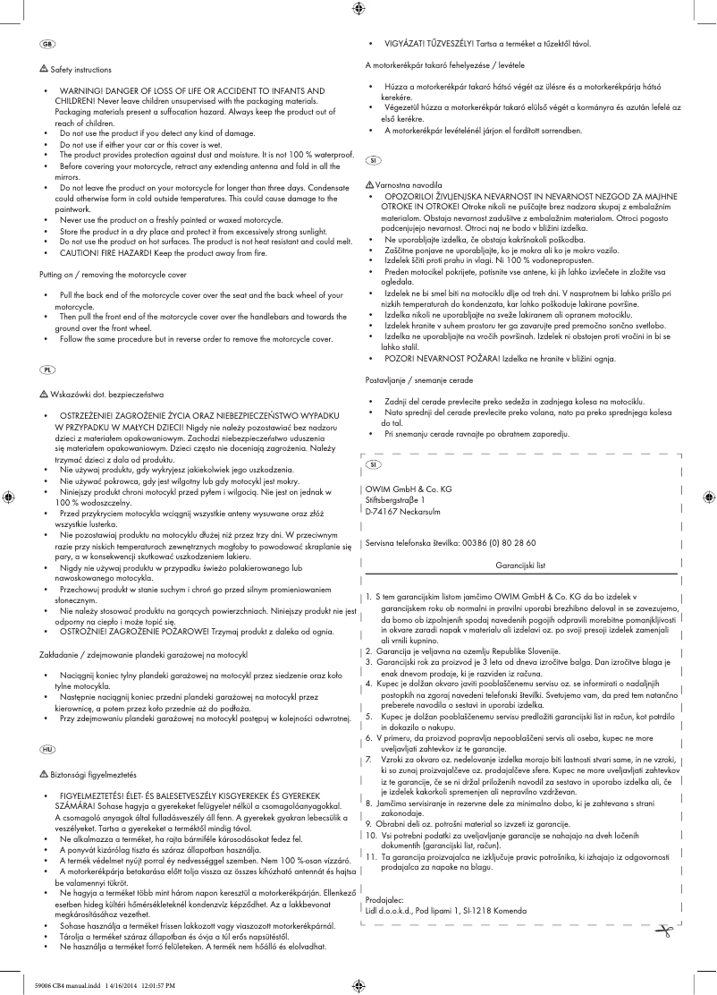 Página 1 del manual Manual de usuario Crivit IAN 59006