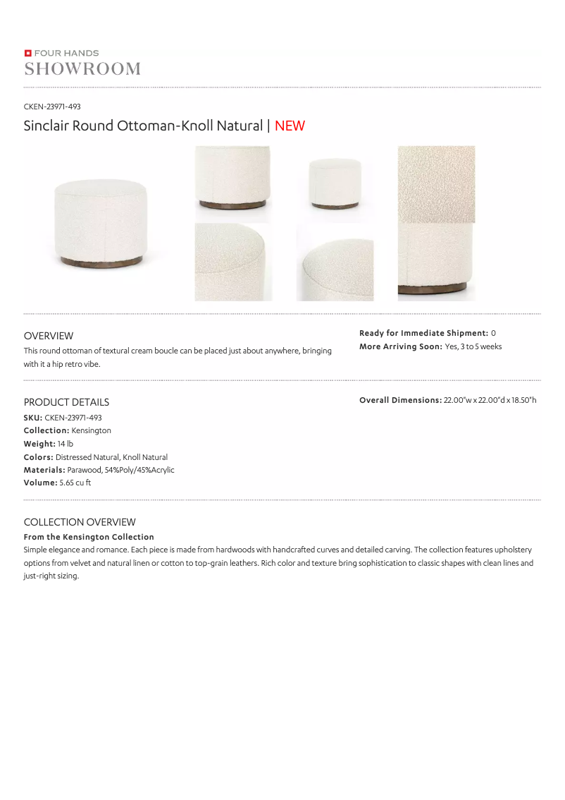 Page n°1 - Manuel utilisateur Four Hands CKEN-23971-493