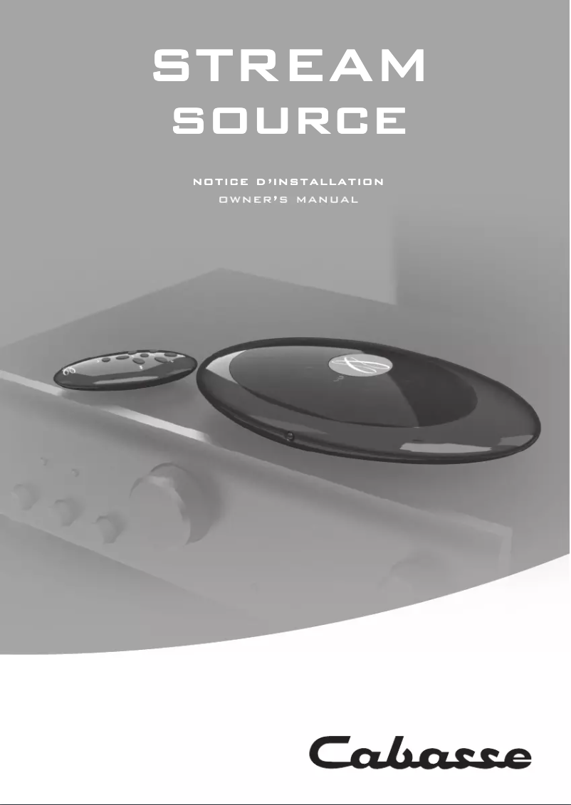 Page 1 de la notice Manuel utilisateur Cabasse Stream Source