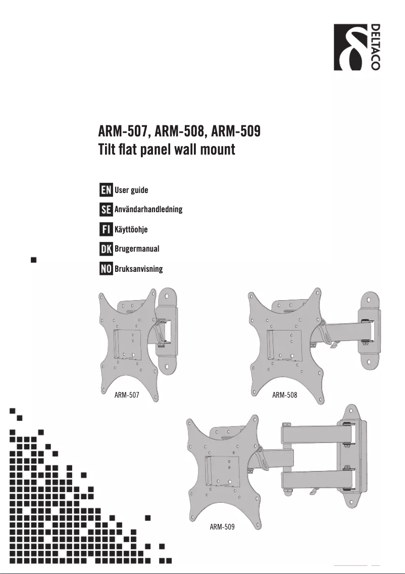 Page 1 de la notice Manuel utilisateur Deltaco ARM-509