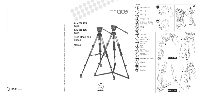 Image de la première page du manuel de l'appareil Ace XL