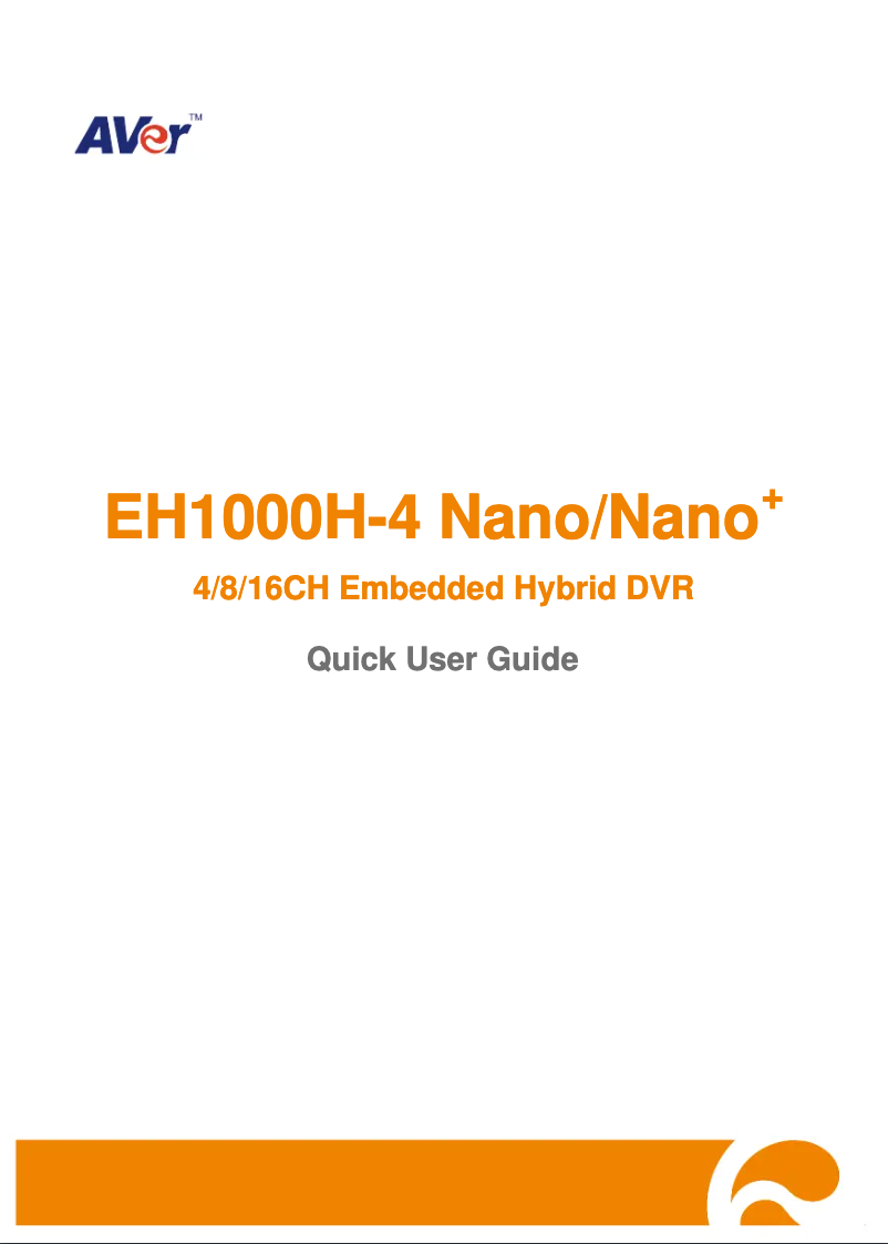 Page 1 de la notice Manuel utilisateur AVer EH1116H-4