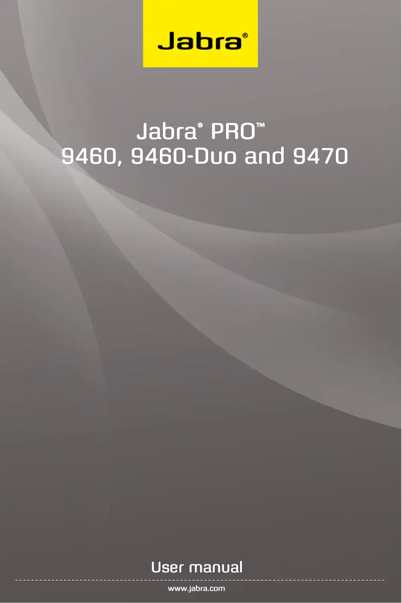 Page n°1 - Manuel utilisateur Jabra Pro 9460 Mono