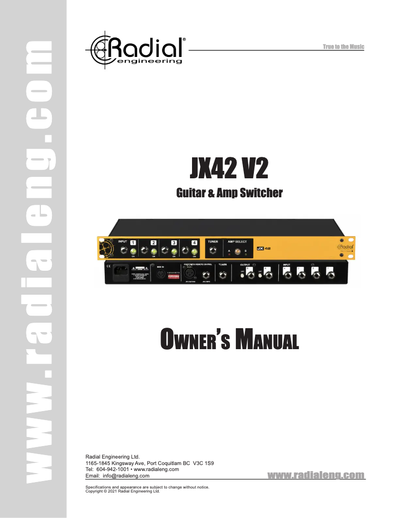 Image de la première page du manuel de l'appareil JX42