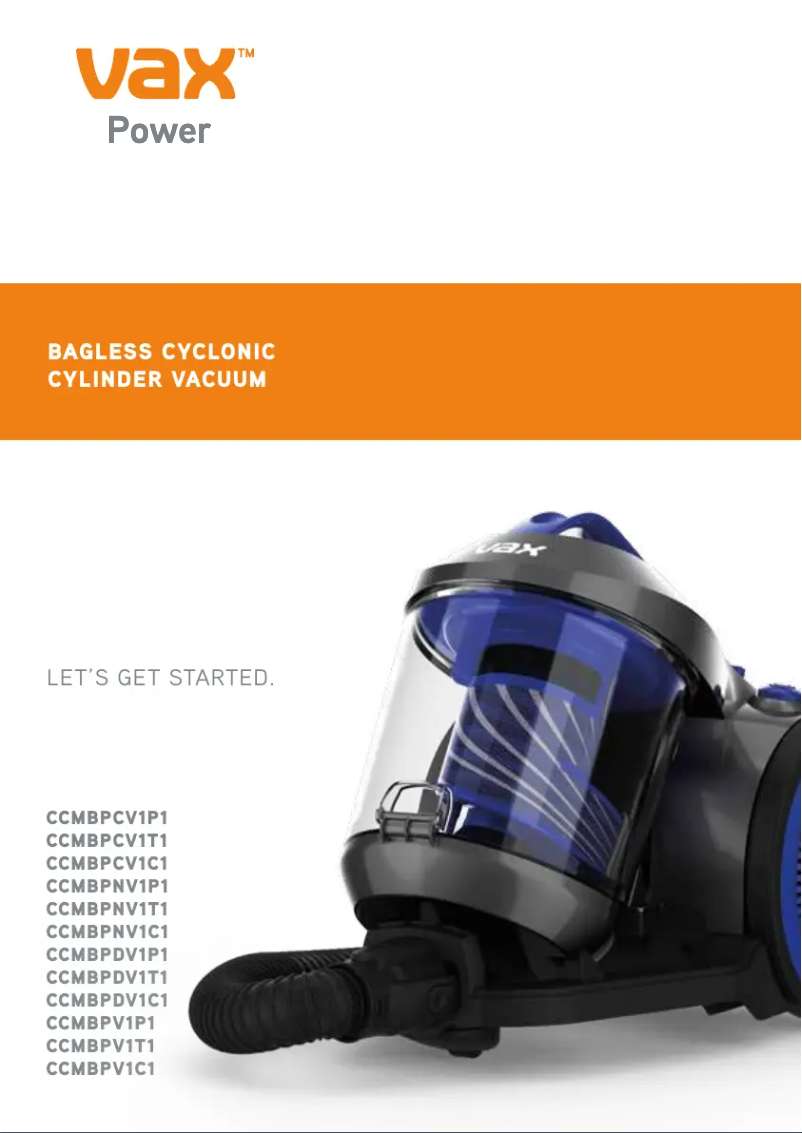 Page n°1 - Manuel utilisateur Vax Power Compact Complete