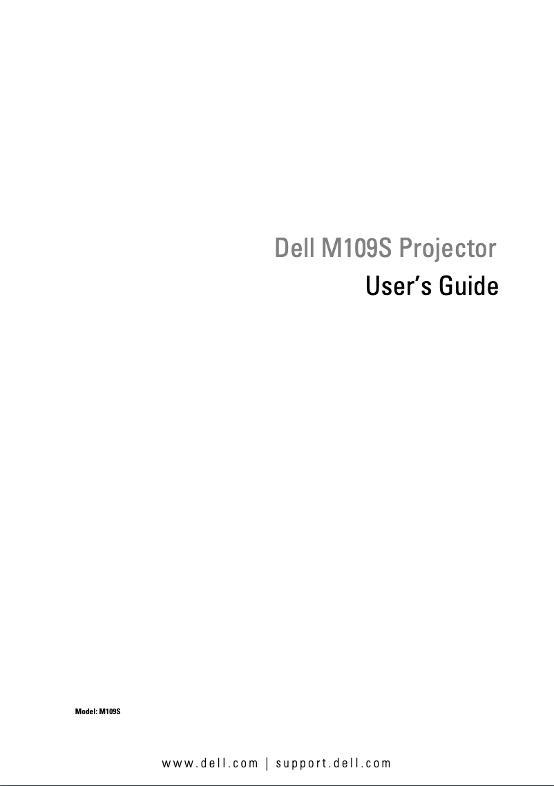 Page n°1 - Manuel utilisateur Dell M109S