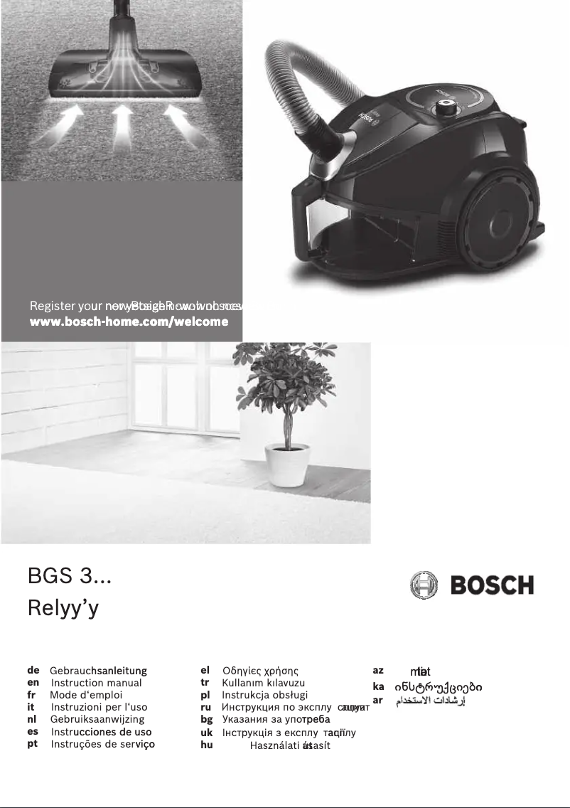 Page 1 de la notice Manuel utilisateur Bosch BGS3U1800