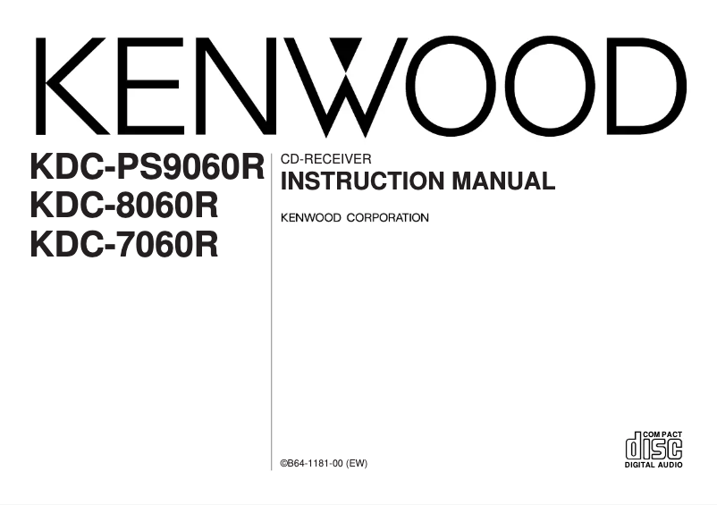 Page n°1 - Manuel utilisateur Kenwood KDC-8060R