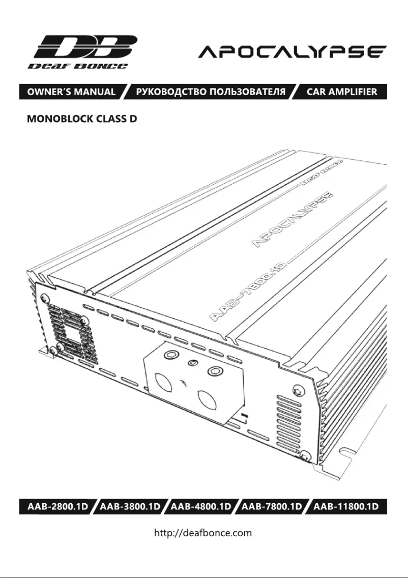 Page n°1 - Manuel utilisateur Deaf Bonce Apocalypse AAB-3800.1D