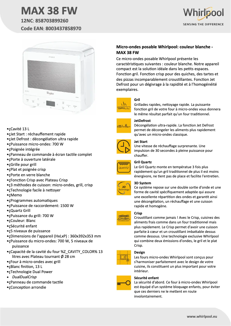 Imagen de la primera página del manual del dispositivo MAX 38