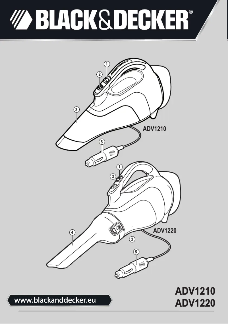 Page 1 de la notice Manuel utilisateur Black & Decker ADV1220