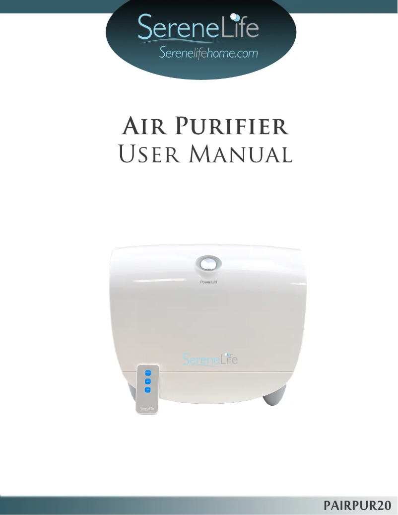 Page 1 de la notice Manuel utilisateur SereneLife PAIRPUR20
