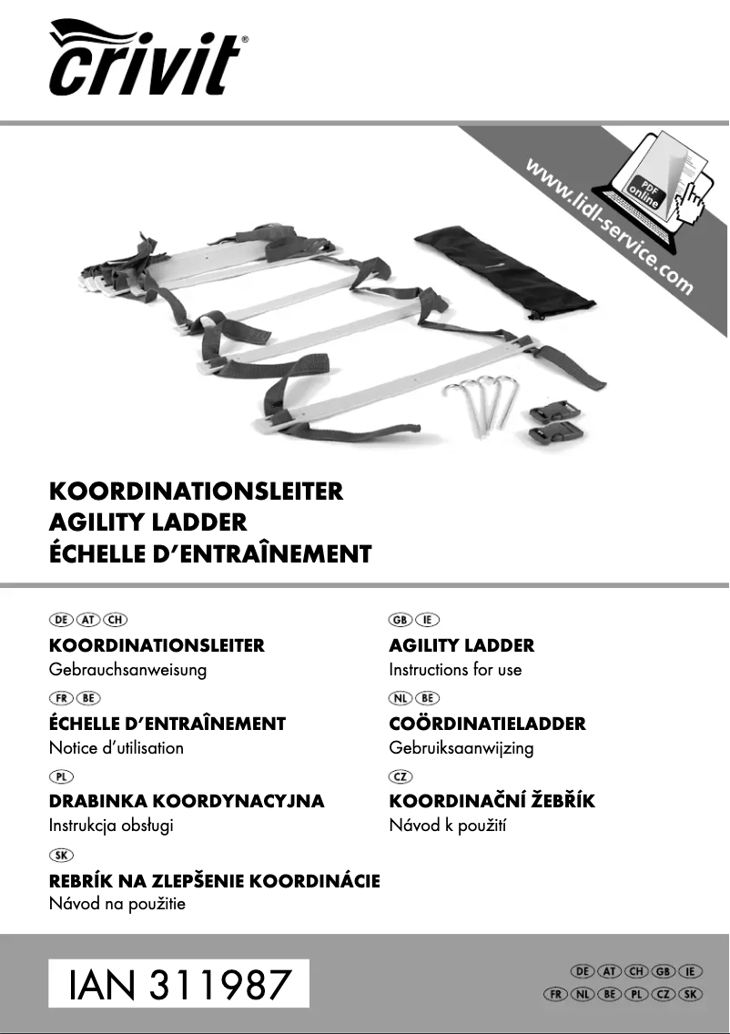 Page n°1 - Manuel utilisateur Crivit IAN 282671