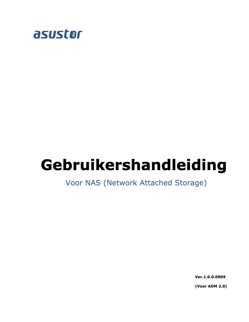 First page image of the manual for AS-606T 12TB
