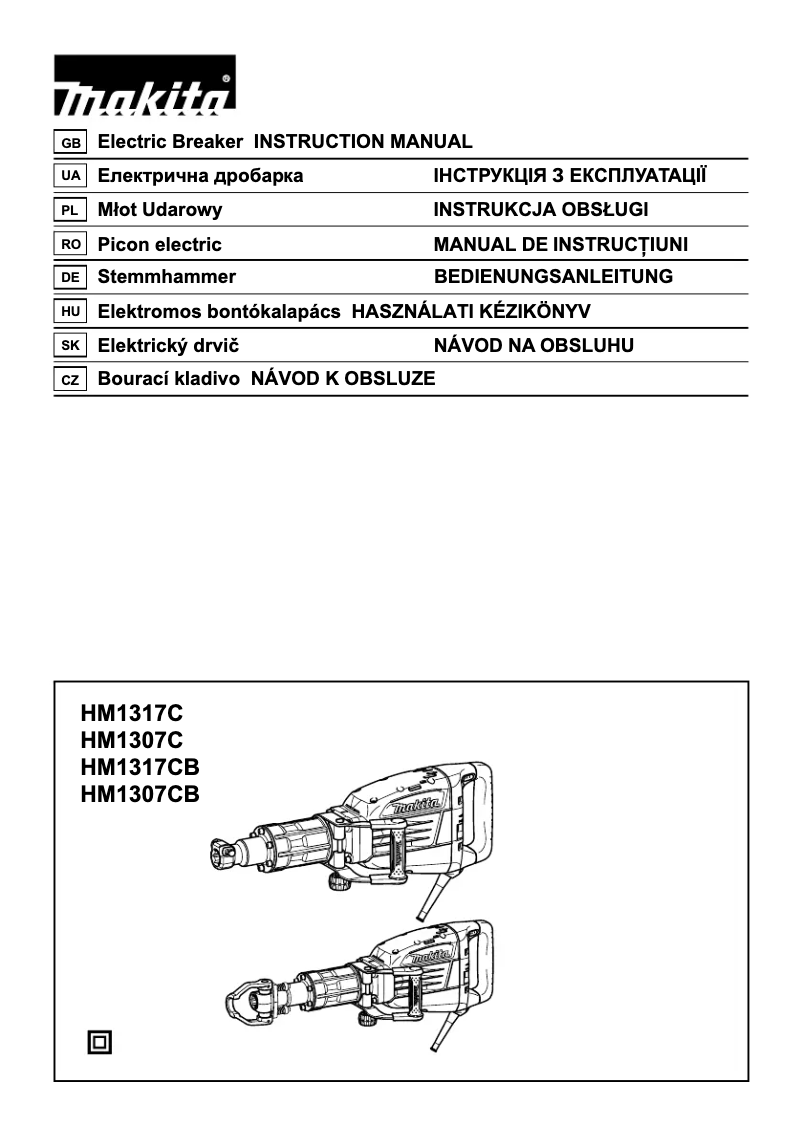 Página 1 del manual Manual de usuario Makita HM1307C