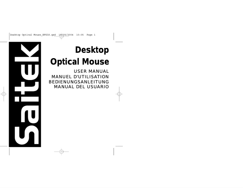 Image de la première page du manuel de l'appareil Desktop Optical Mouse