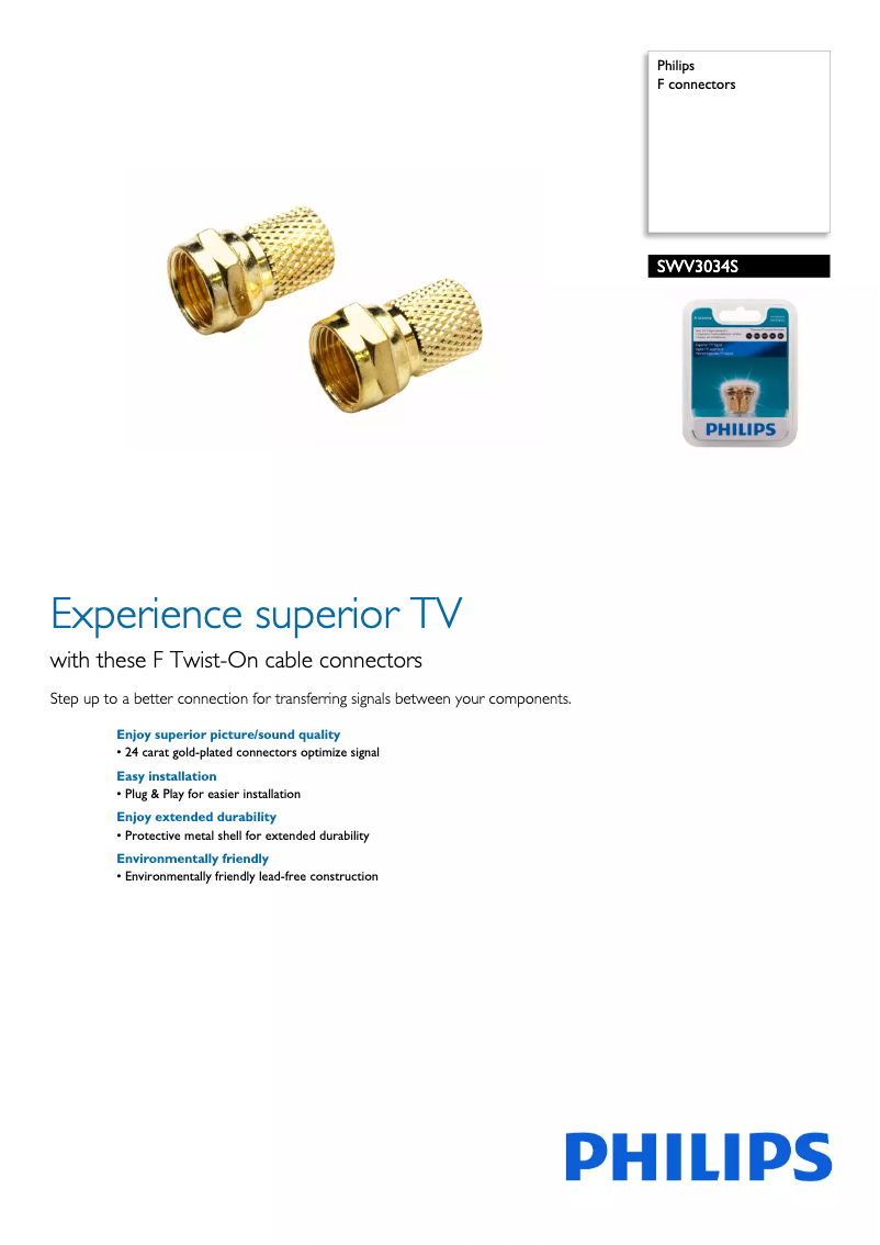 Page n°1 - Brochure Philips SWV3034S