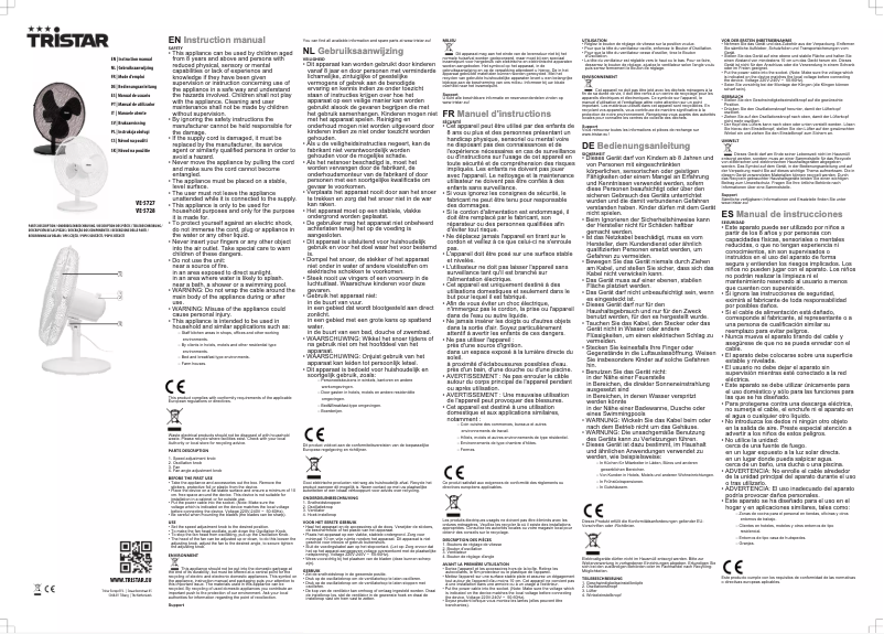 Página 1 del manual Manual de usuario TriStar VE-5728